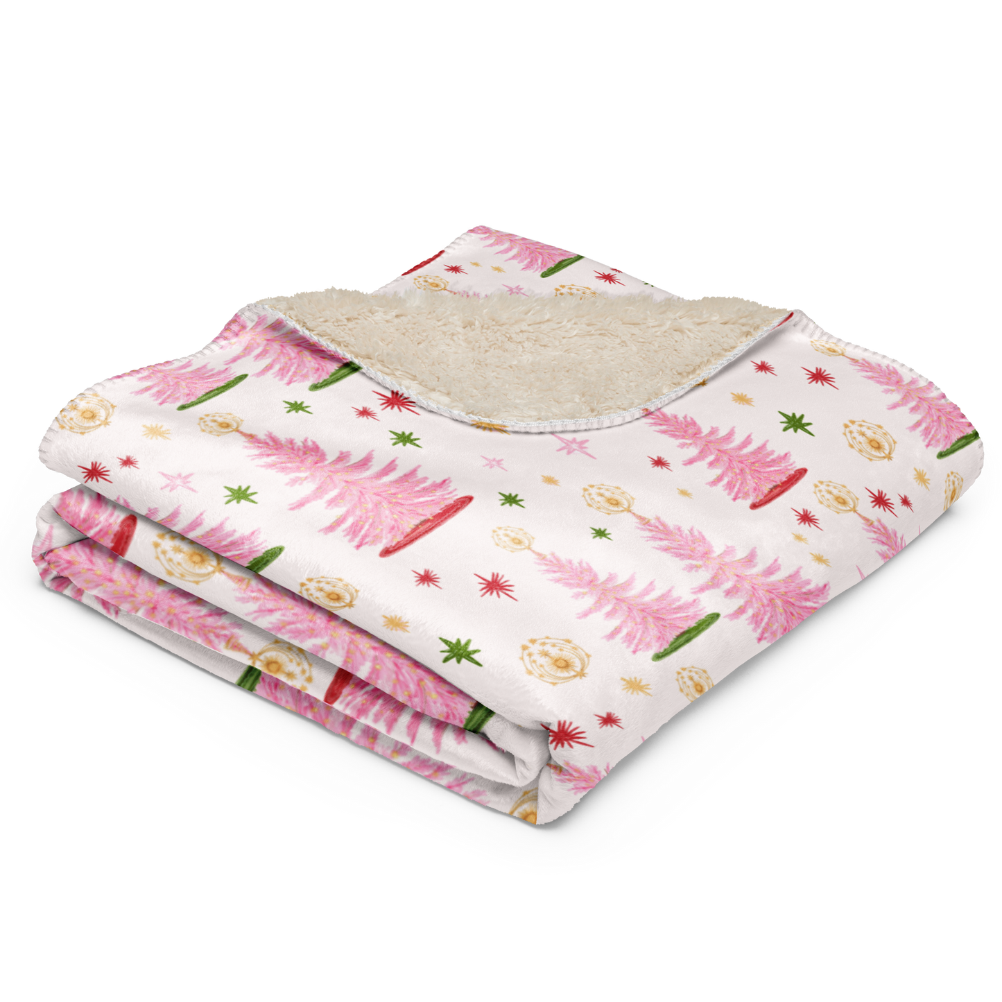Cotton Candy Christmas Sherpa Blanket