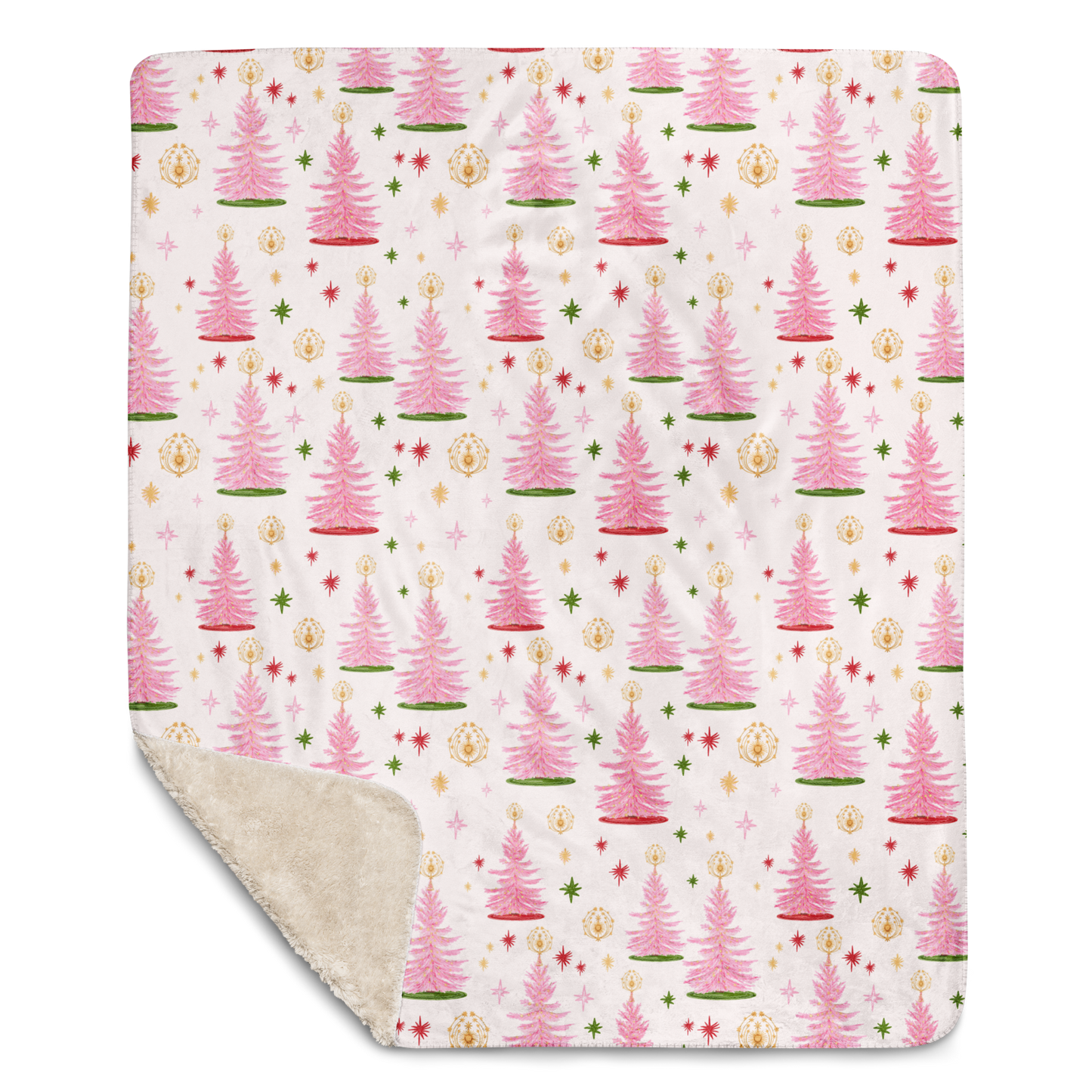 Cotton Candy Christmas Sherpa Blanket