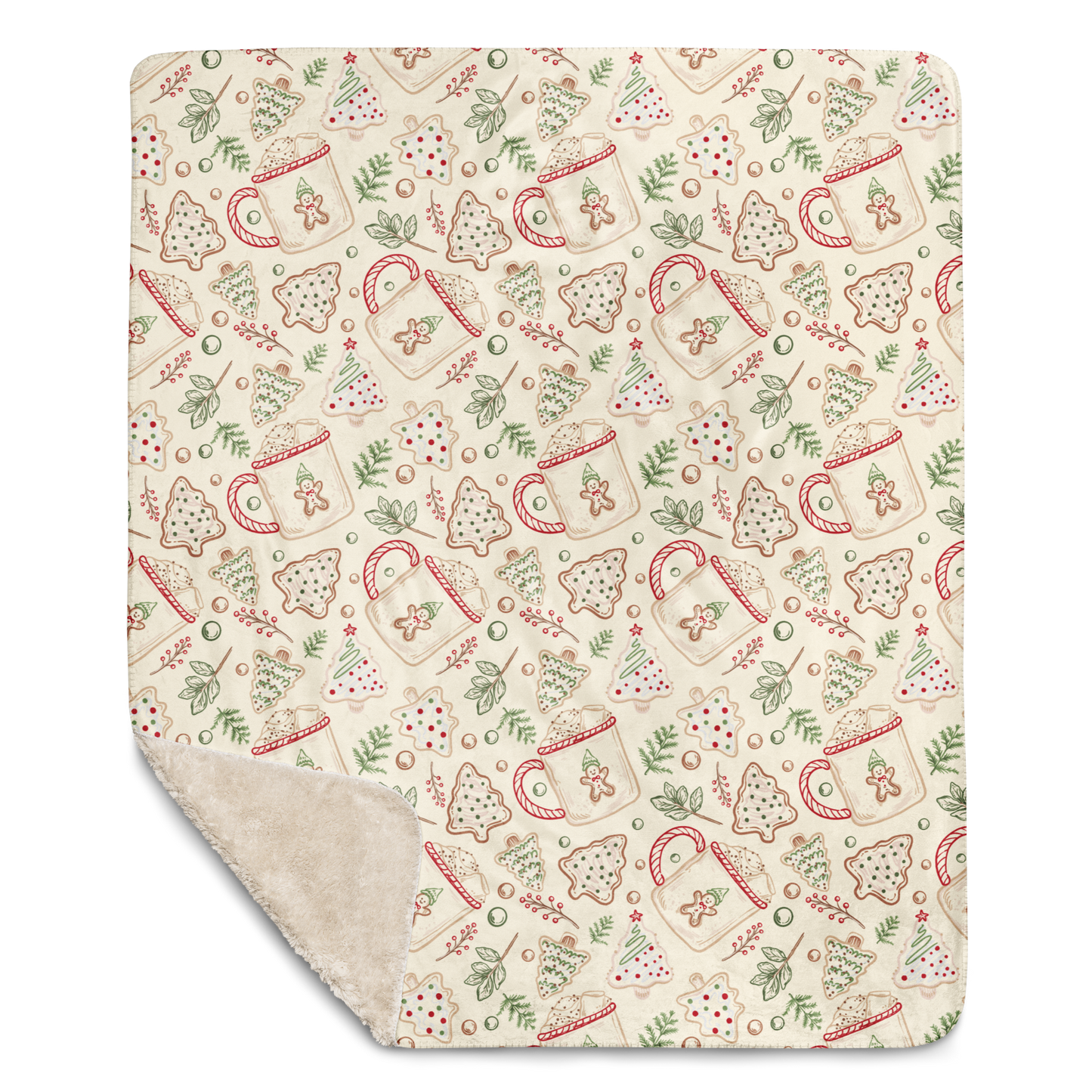 Holiday Treats Christmas Sherpa Blanket