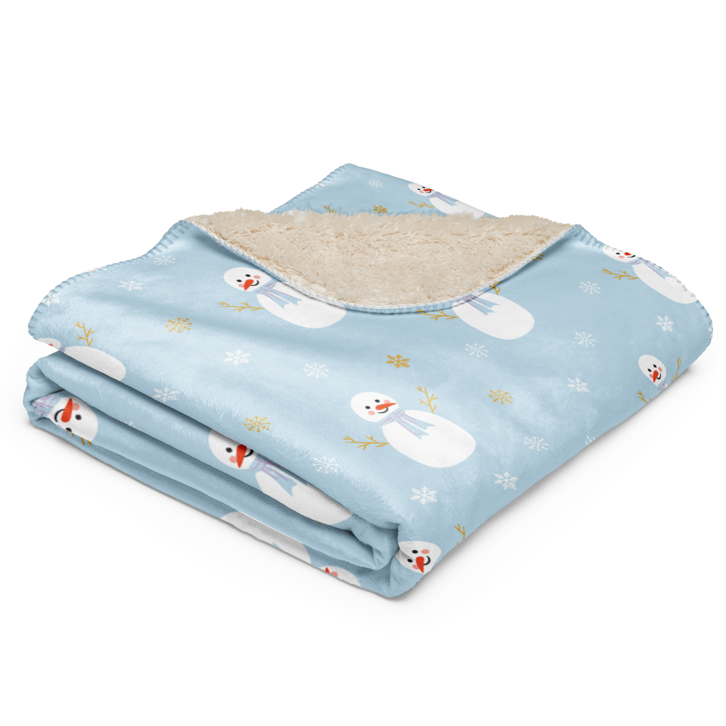 Snowy Buddy Christmas Sherpa Blanket