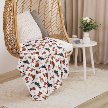 Dogs Love Christmas Too Sherpa Blanket