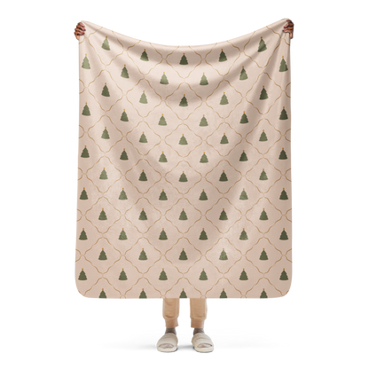 Twinkle Trees Christmas Sherpa Blanket