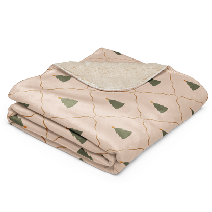 Twinkle Trees Christmas Sherpa Blanket