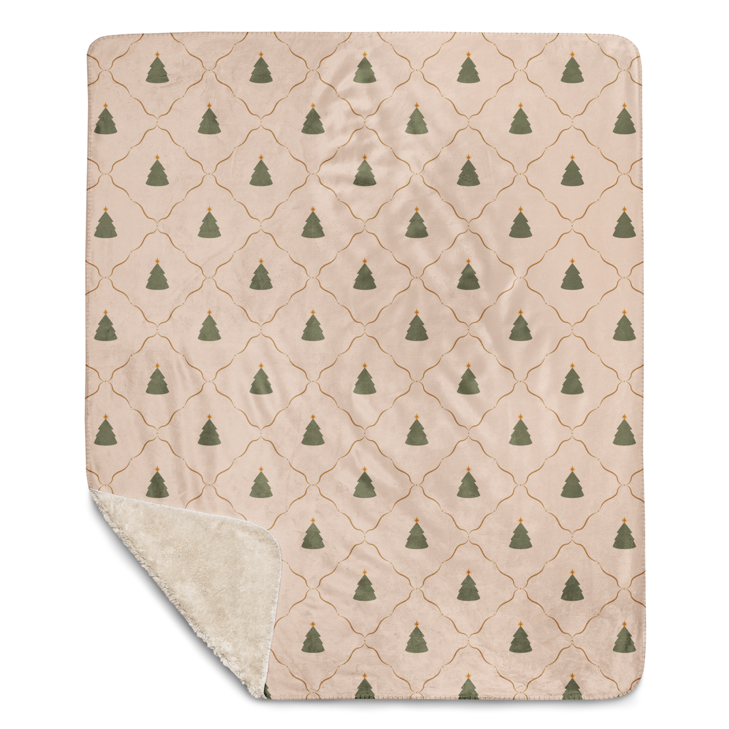 Twinkle Trees Christmas Sherpa Blanket