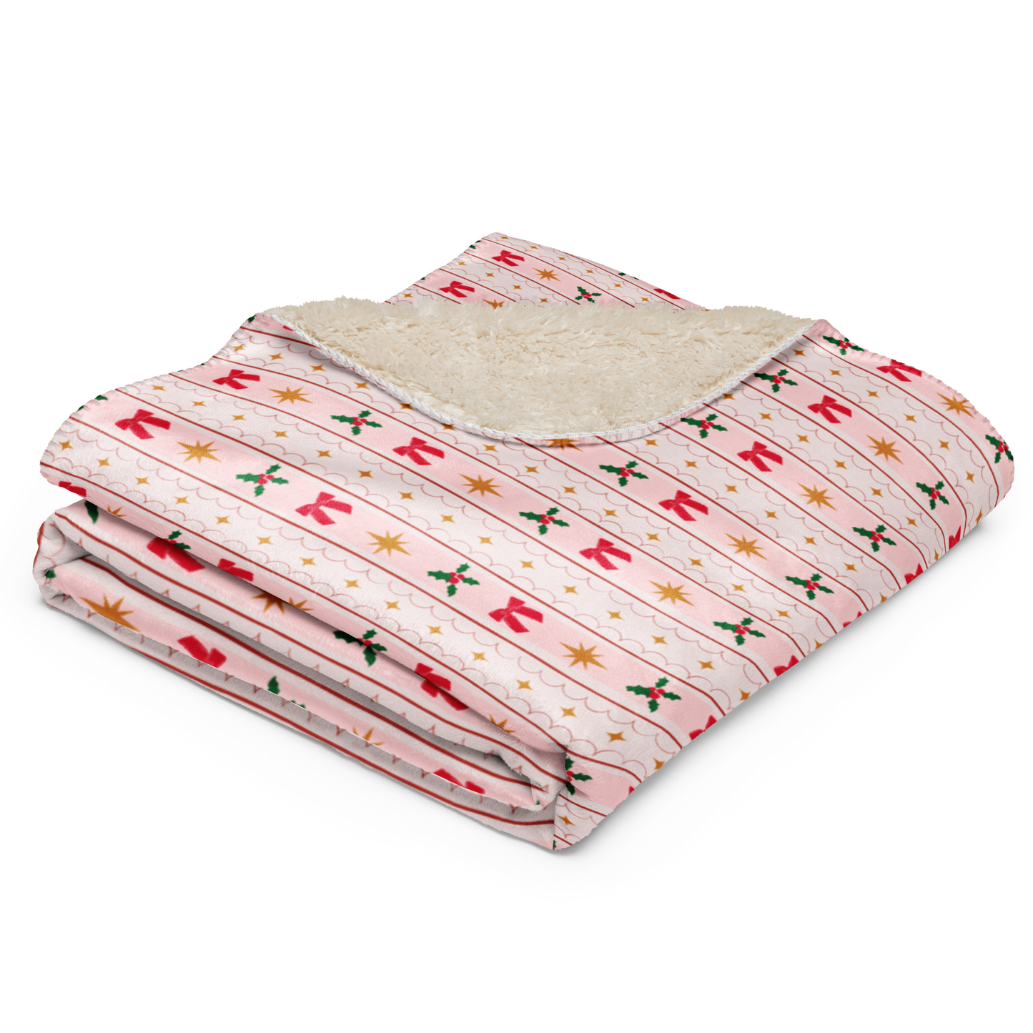 Pretty in Pinkmas Christmas Sherpa Blanket