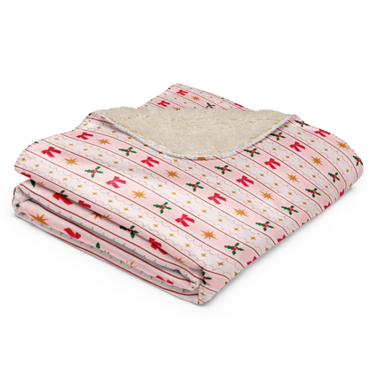 Pretty in Pinkmas Christmas Sherpa Blanket