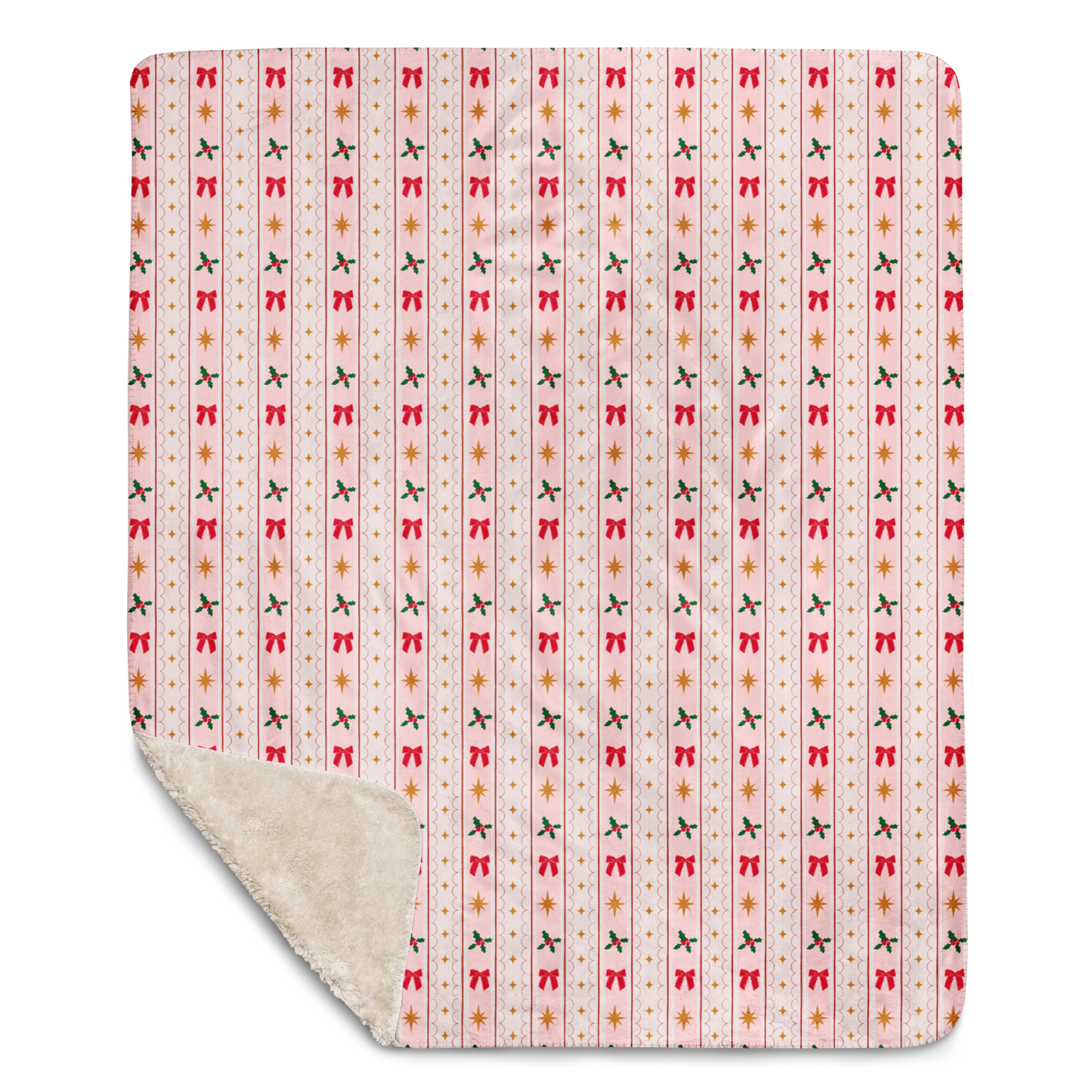 Pretty in Pinkmas Christmas Sherpa Blanket