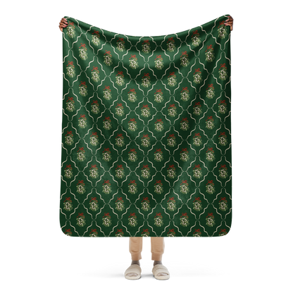 Under the Mistletoe Christmas Sherpa Blanket