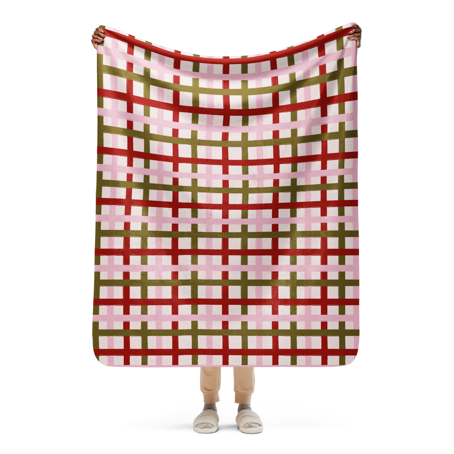 Merry Twists Christmas Sherpa Blanket