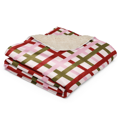 Merry Twists Christmas Sherpa Blanket