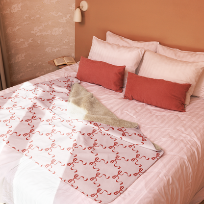 The Perfect Bow Christmas Sherpa Blanket