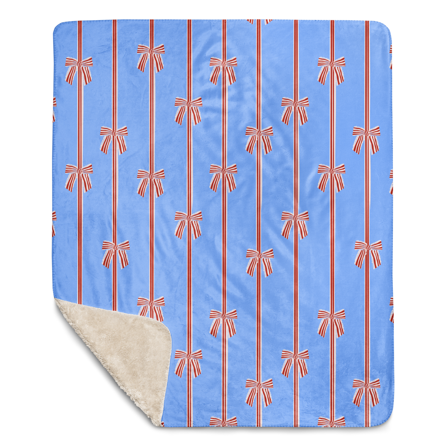 Jolly Bows Christmas Sherpa Blanket