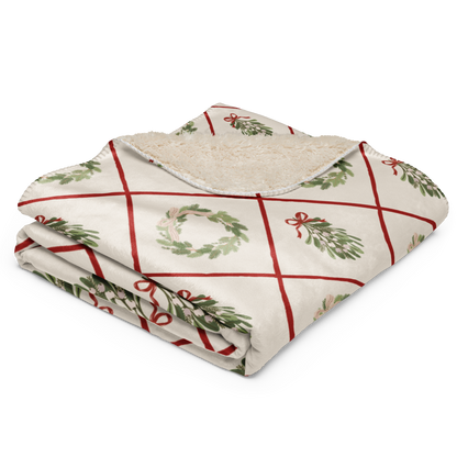 Mistletoe Moments Christmas Sherpa Blanket
