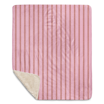 Candy Cane Christmas Sherpa Blanket