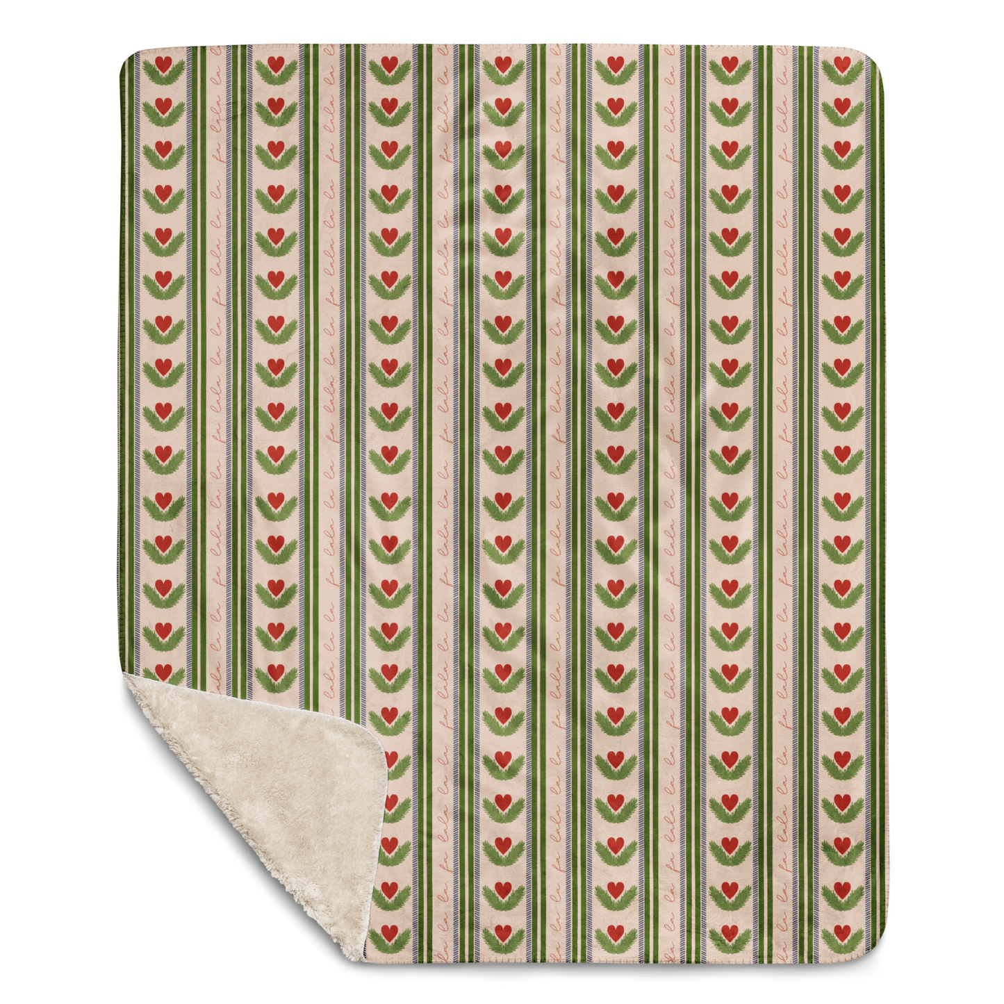 Fa La La Christmas Sherpa Blanket