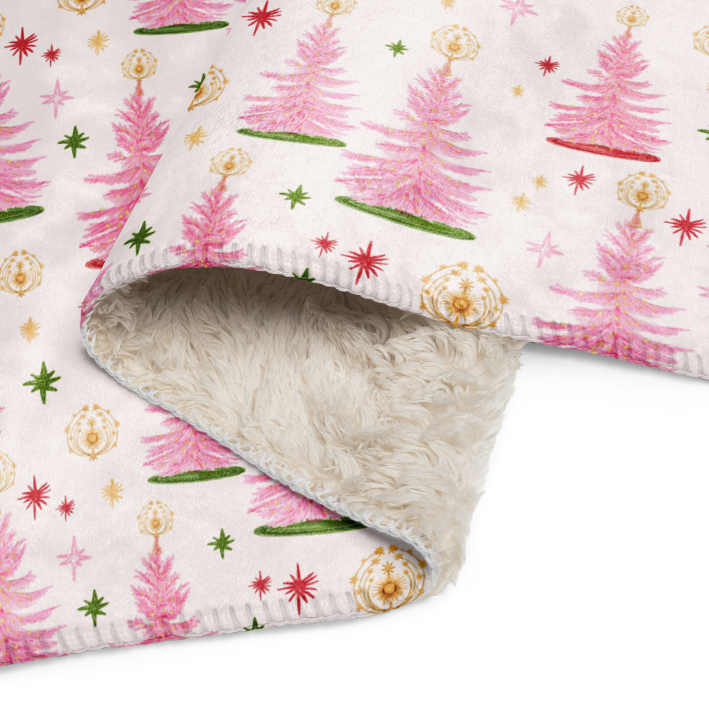 Cotton Candy Christmas Sherpa Blanket