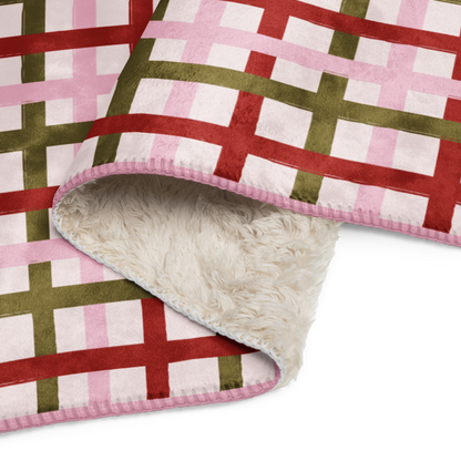 Merry Twists Christmas Sherpa Blanket