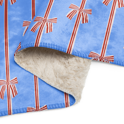 Jolly Bows Christmas Sherpa Blanket