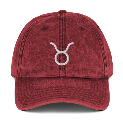 Embroidered Zodiac Symbol Vintage Cap