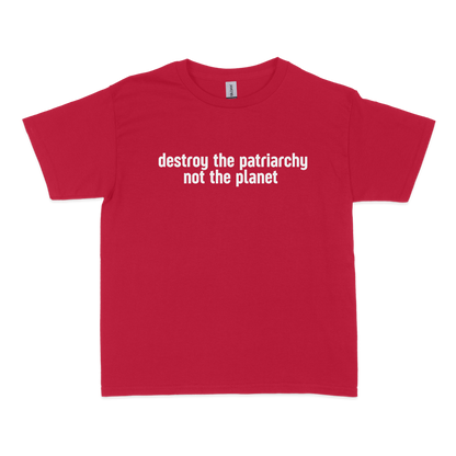 Destroy The Patriarchy Not The Planet Baby Tee