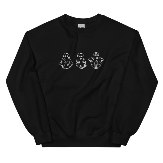 Daisy Ghosts Embroidered Crewneck Sweatshirt