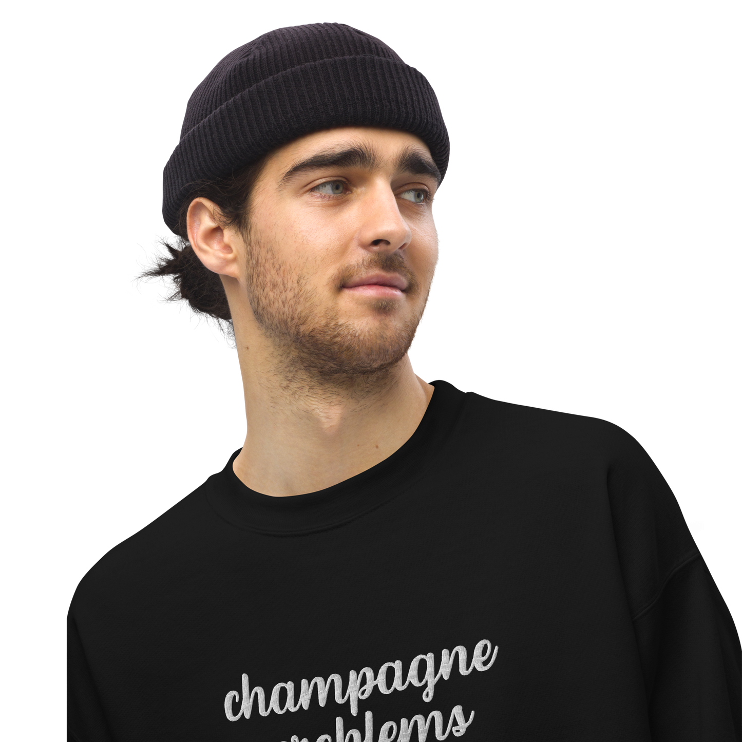 Champagne Problems Embroidered Sweatshirt