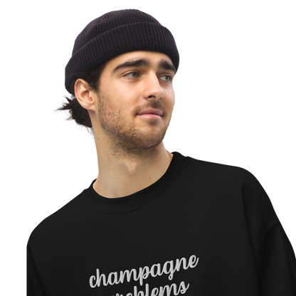 Champagne Problems Embroidered Sweatshirt