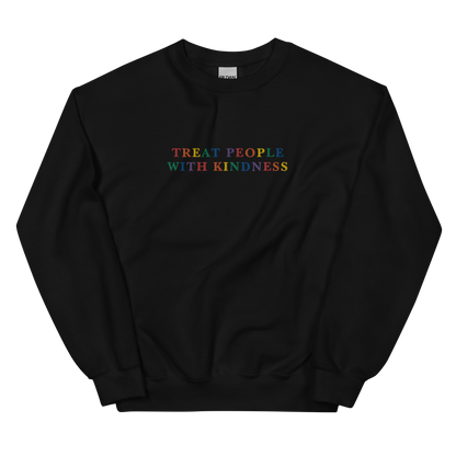 Treat People With Kindness Embroidered Crewneck Sweatshirt