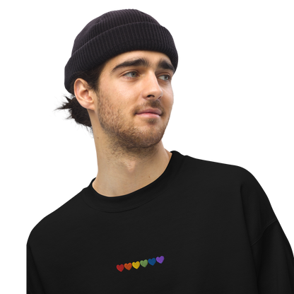 Pride Hearts Embroidered Sweatshirt