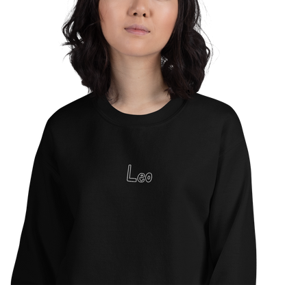 Leo Zodiac Embroidered Sweatshirt