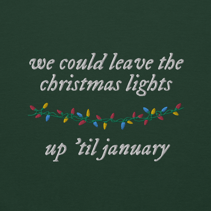 Christmas Lights Lover Embroidered Crewneck Sweatshirt