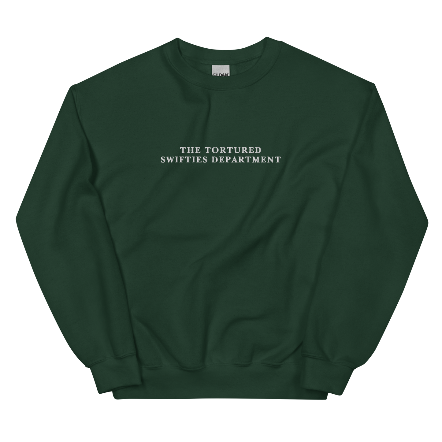 The Tortured Swifties Department Embroidered Crewneck Sweatshirt