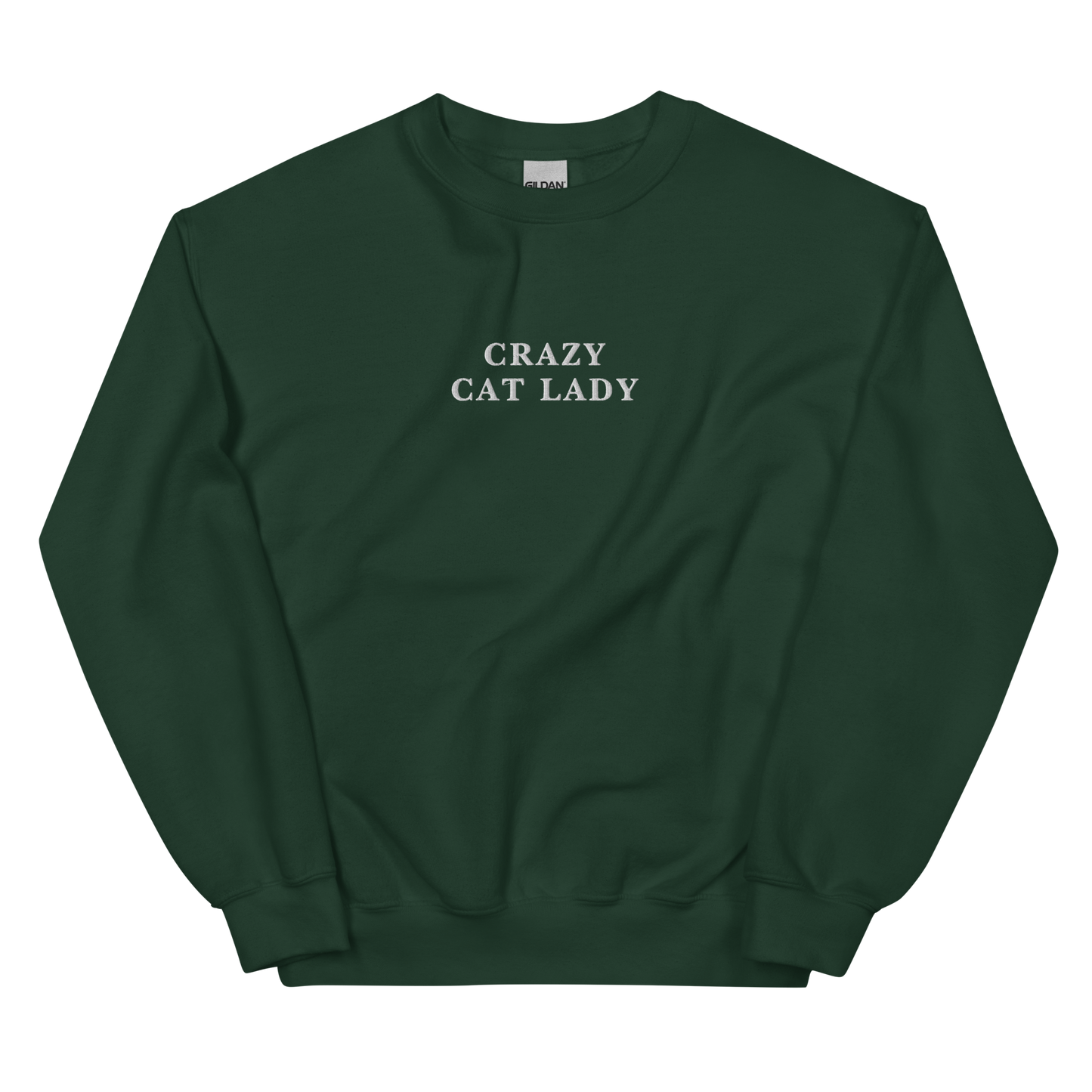 Crazy Cat Lady Embroidered Crewneck Sweatshirt