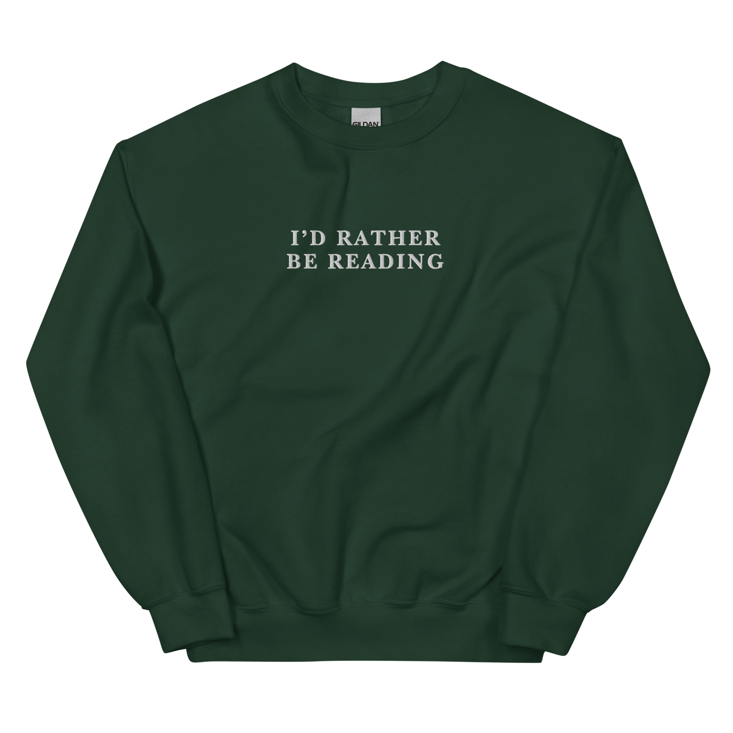 I'd Rather Be Reading Embroidered Crewneck Sweatshirt