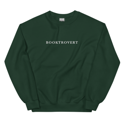 Booktrovert Embroidered Crewneck Sweatshirt