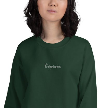 Capricorn Zodiac Embroidered Sweatshirt