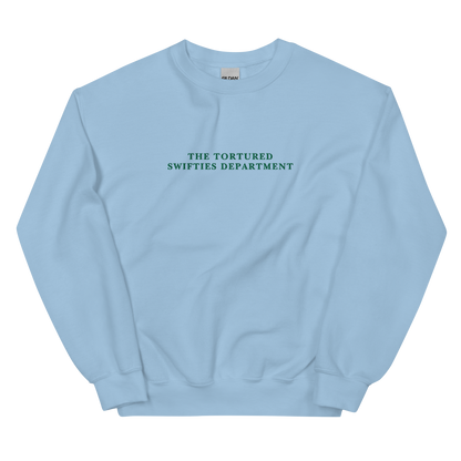 The Tortured Swifties Department Embroidered Crewneck Sweatshirt