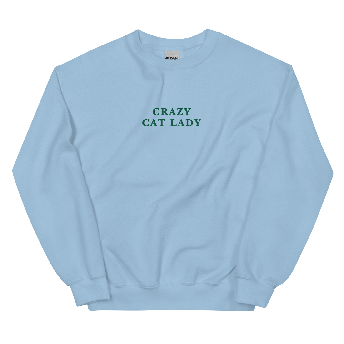 Crazy Cat Lady Embroidered Crewneck Sweatshirt