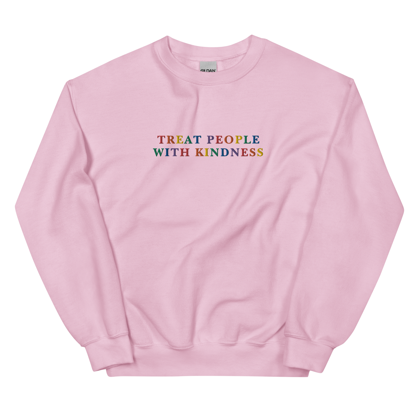 Treat People With Kindness Embroidered Crewneck Sweatshirt