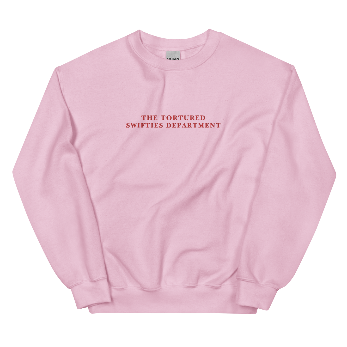 The Tortured Swifties Department Embroidered Crewneck Sweatshirt