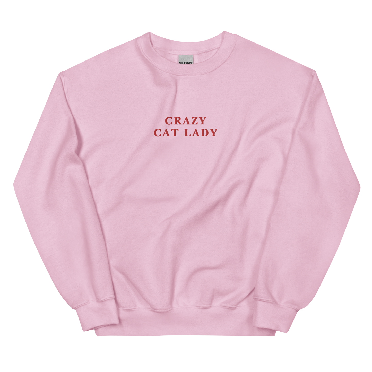 Crazy Cat Lady Embroidered Crewneck Sweatshirt