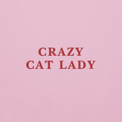 Crazy Cat Lady Embroidered Crewneck Sweatshirt