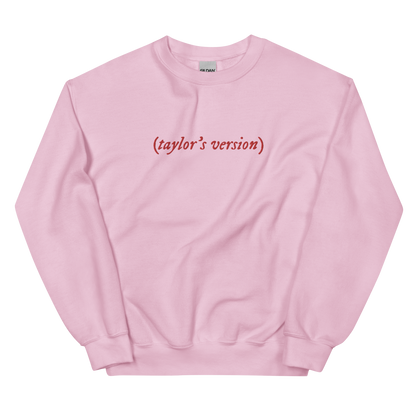 taylor's version Embroidered Crewneck Sweatshirt