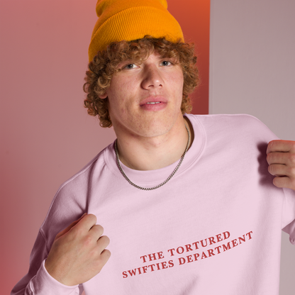 The Tortured Swifties Department Embroidered Crewneck Sweatshirt