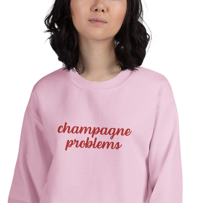 Champagne Problems Embroidered Sweatshirt