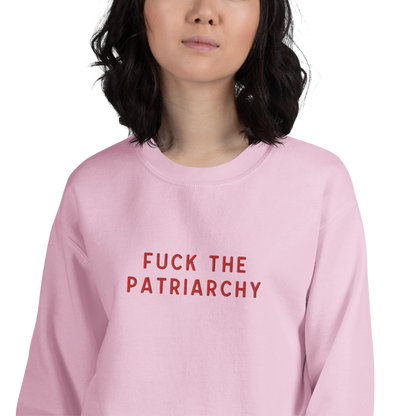 Fuck The Patriarchy Embroidered Crewneck Sweatshirt