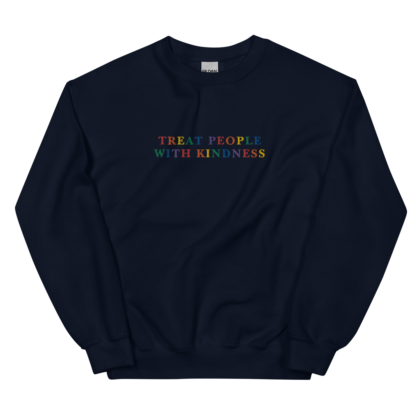 Treat People With Kindness Embroidered Crewneck Sweatshirt