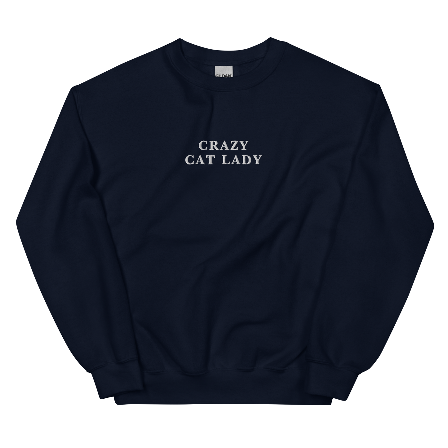 Crazy Cat Lady Embroidered Crewneck Sweatshirt