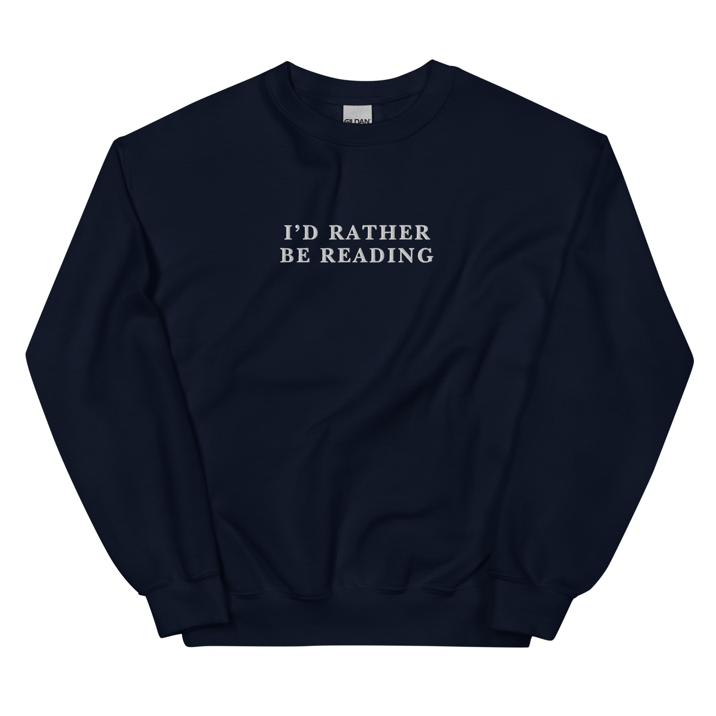 I'd Rather Be Reading Embroidered Crewneck Sweatshirt