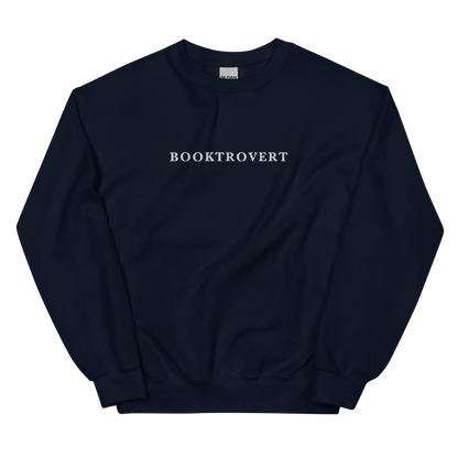 Booktrovert Embroidered Crewneck Sweatshirt